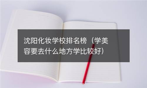  沈阳化妆学校排名榜（学美容要去什么地方学比较好）