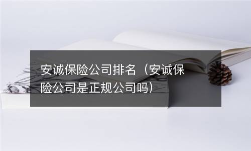  安诚保险公司排名（安诚保险公司是正规公司吗）