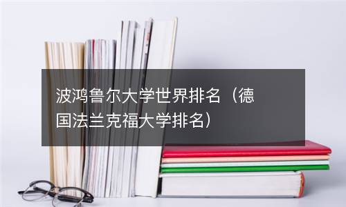  波鸿鲁尔大学世界排名（德国法兰克福大学排名）