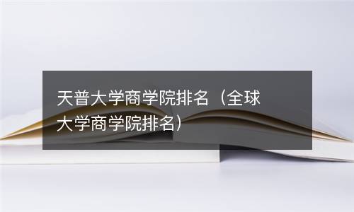  天普大学商学院排名（全球大学商学院排名）