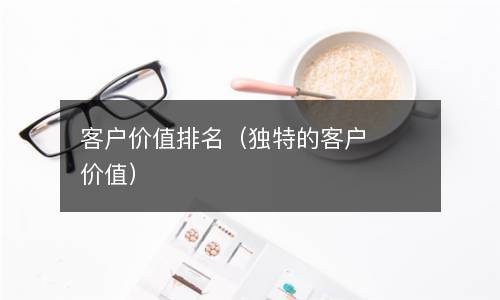  客户价值排名（独特的客户价值）