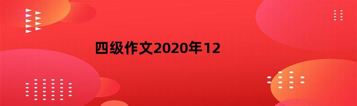 四级作文2023年12(四级作文2020年12月真题)