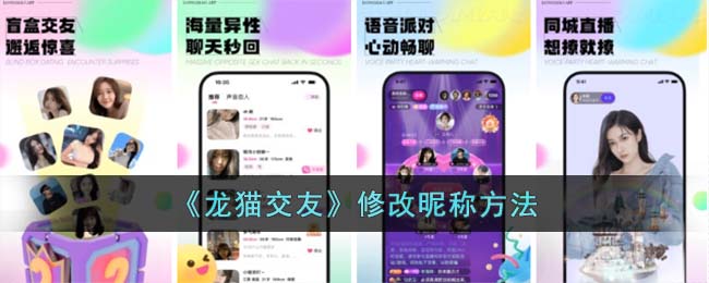 《龙猫交友》修改昵称方法(龙猫id)