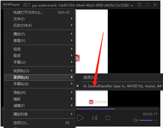 kmplayer切换音轨教程